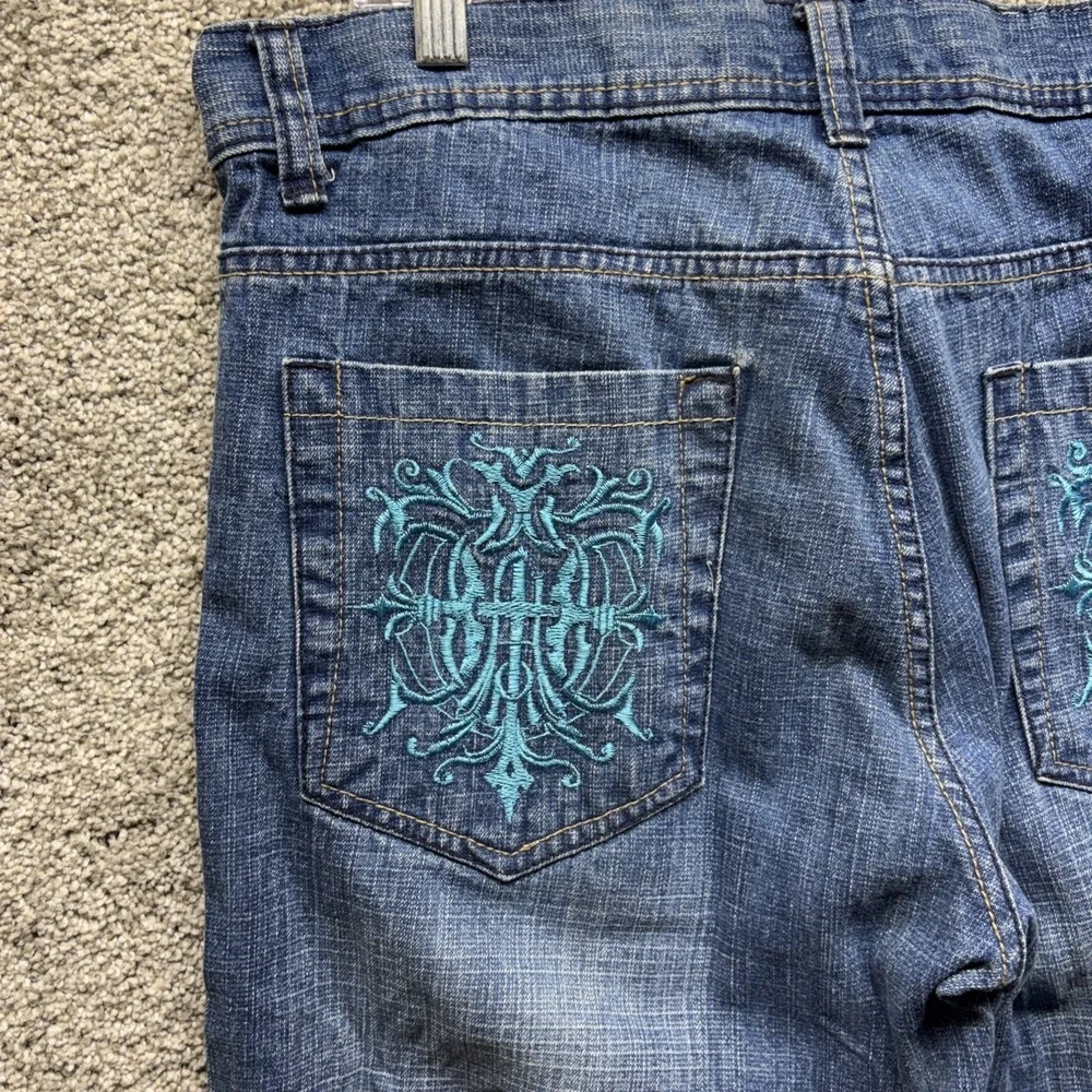 Vintage Southpole Jeans Men's 36x32 Embroidered Y2K Skater Blue Denim 90s